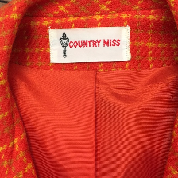 Vintage orange jacket Country Miss classic. Size M - Picture 2 of 10
